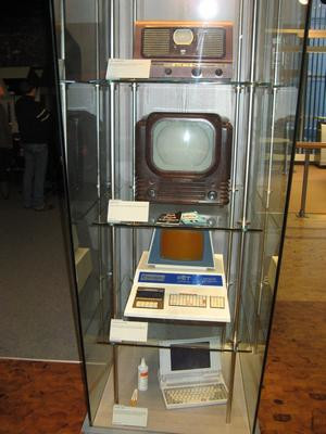 Various antique electronic items.