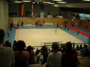 The right half of the gym was where the performances took place.