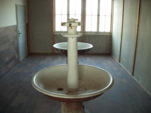 There were also communal sinks to wash up at...