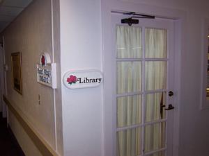 There is a well stocked library...