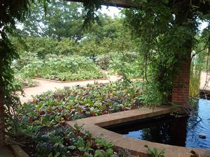 and meandering paths through the gardens.