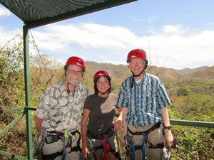 Left to right; Jeff, Dee Dee and I taking a break at one of the rest areas on the tour.