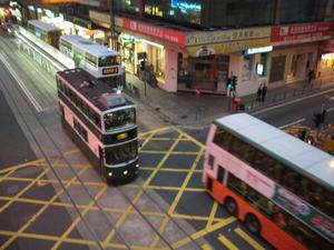 Hong Kong has not only double decker busses, but double decker trolleys too.