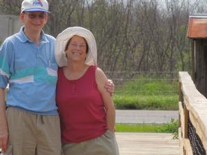 On the third hunt of the day, after finding the geocache, Helen and I were walking back to the car.