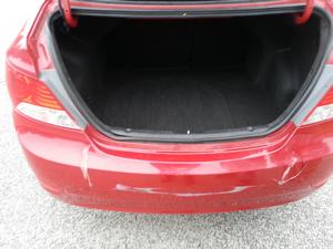 Damage to our little rental car.