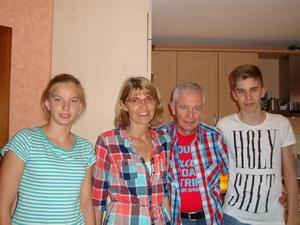 My very good friends, Peter, Beatrix and their children, <br>Benita (far left), Beatrix, Peter and Niels (far right)