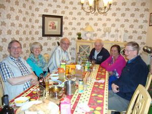 Peter and Beatrix had a barbeque for friends I have known for years:<br>Left-to-right: Kurt, Uta, Charles, Albert, Uta, me