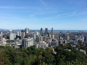 Close-up view of the city of Montreal