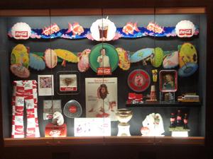 Various historical items, mostly advertising items