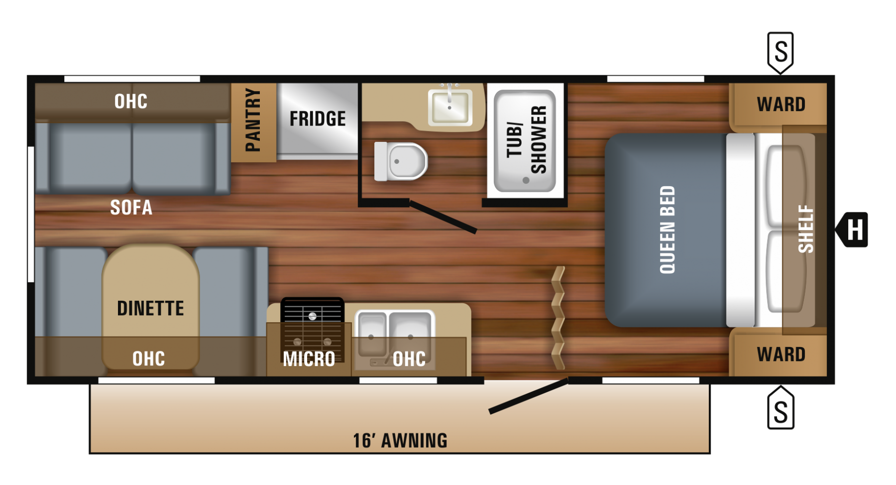 Trailer floor plan.  Click picture for larger view.