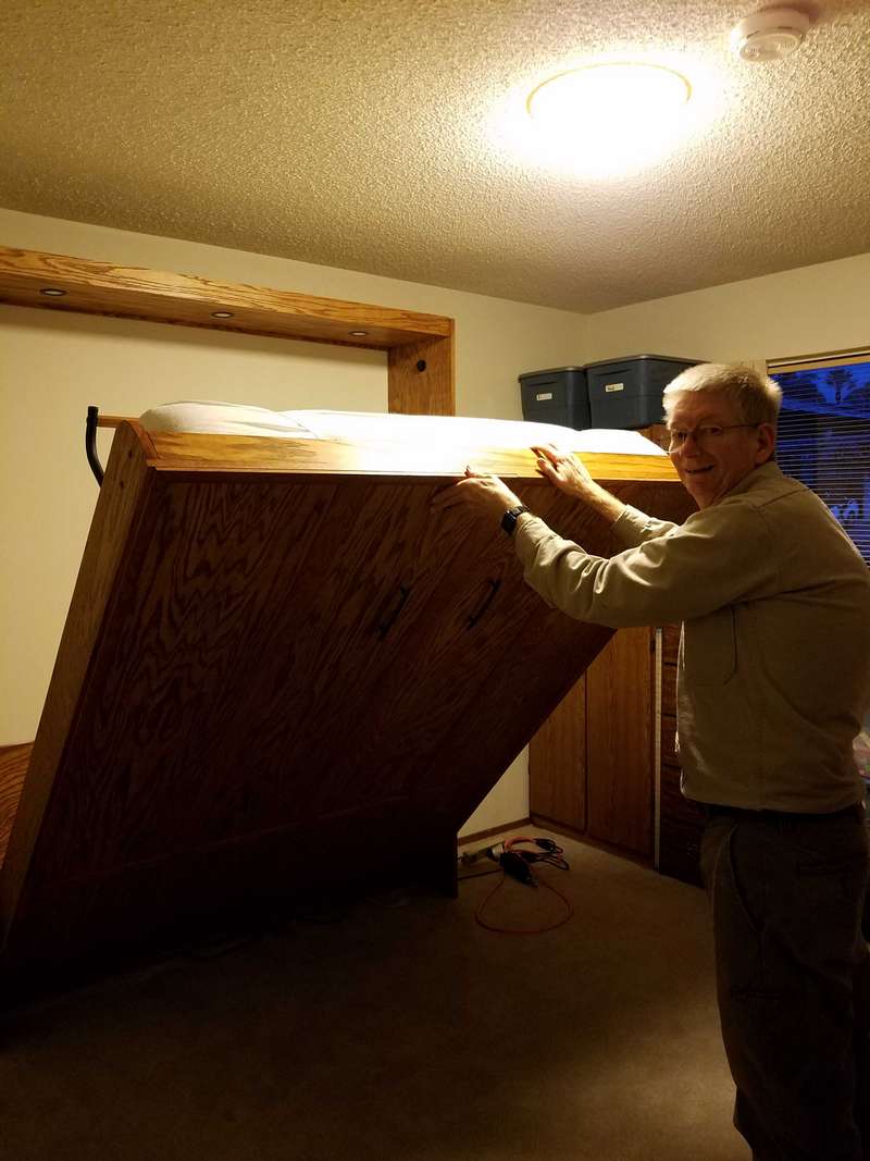 Opening the bed.