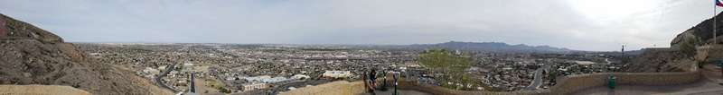 Seven days later, this wonderful trip ended in El Paso, Texas.  This is a panoramic view of El Paso taken from a scenic park in the hills surrounding the city.