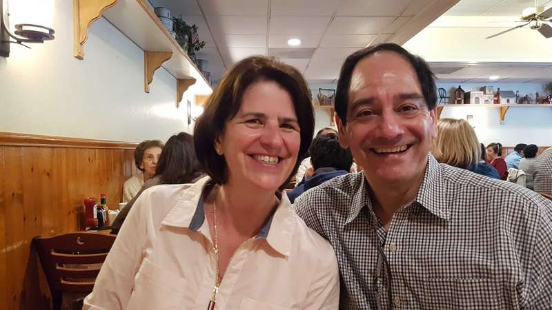 Michelle and Bart after a great breakfast at Holder's Country Inn restaurant.