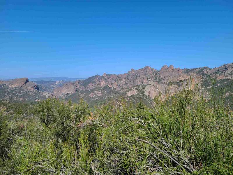 Three  faults barely visible on the west side of Pinnacles National Park