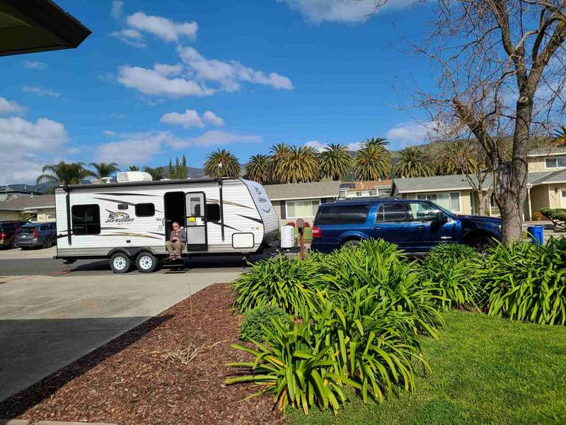 Preparing Big Blue (our Ford Expedition) and Jayco (travel trailer) for the trip
