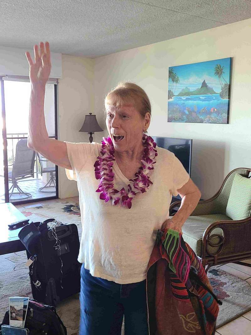 Rosie Arrives on Maui!!  Rosie arrived about a week after Charles, Helen and Wayne.
