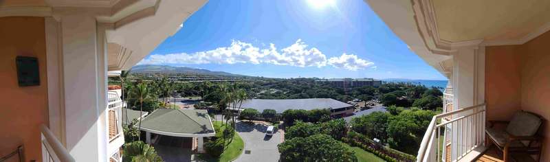 View from our room balcony in the Molokini Tower at the Grand Wailea Luxuary Resort.  Charles and Helen had to move to the resort for the week long JEDEC meeting.  Wayne and Rosie remained in the condo for the next week.