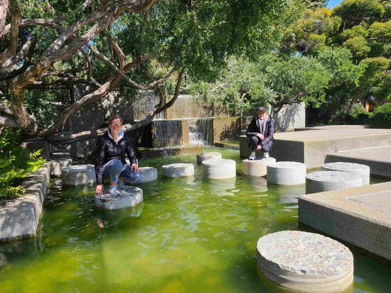 Levi Park, a pleasant place to cool off on a hot day, ask Helen (she fell into the water on her first trip to San Francisco in 2012)!
