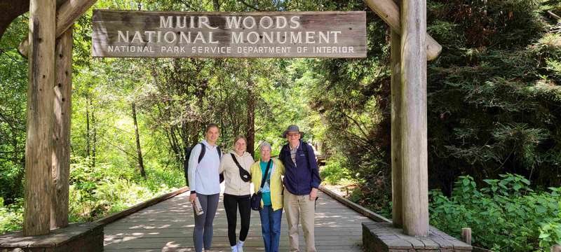 Muir Woods is famous for it's huge redwood trees