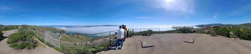 Fortunately, Charles finally found his way to the top of Hawk Hill, one of his favorite spots to view the Golden Gate Bridge and San Francisco.