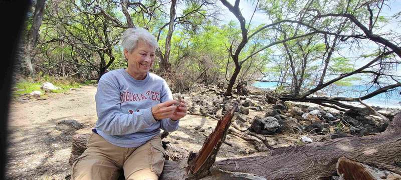 Helen checking out some coral