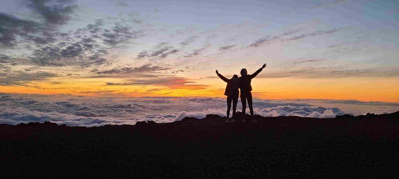 Sunset at the top of Haleakala