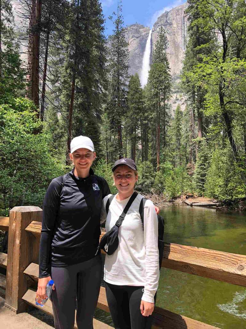 Benita (left) and Frederike (right) at Yosemite National Park