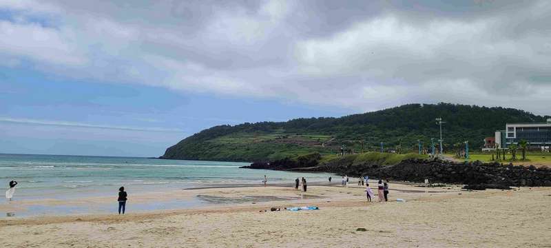 Typical beach on Jeju island.