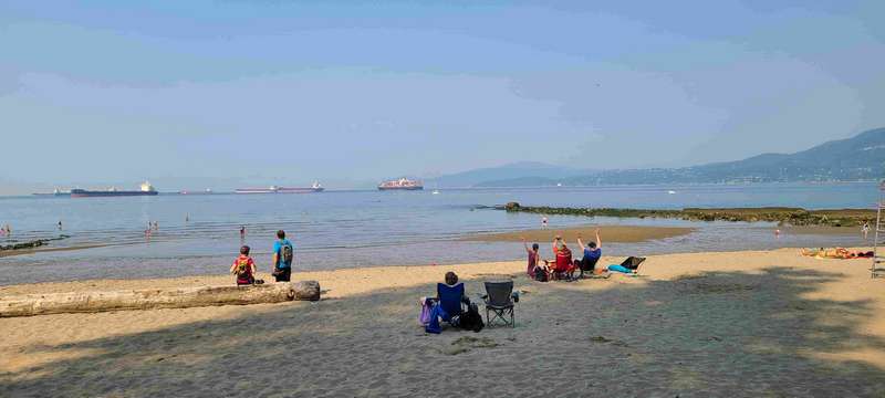 Beach we passed while bicycling around Stanley Park
