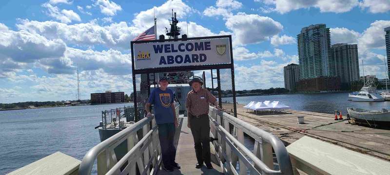 USS Orleck boarding ramp.