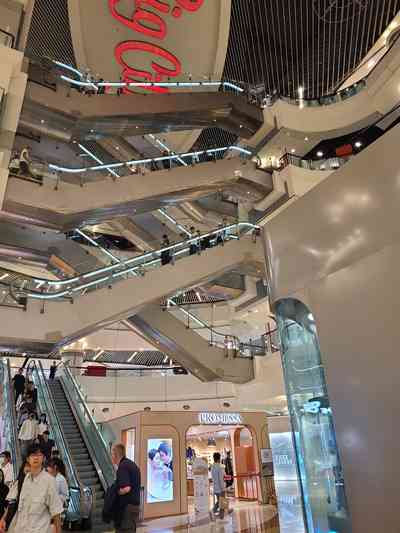 We thought the train station was complex. Check out the maze of escalators in this department store.