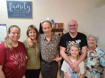 Left to right: Karen, Janet, Harold, Dave with Helena and Helen.