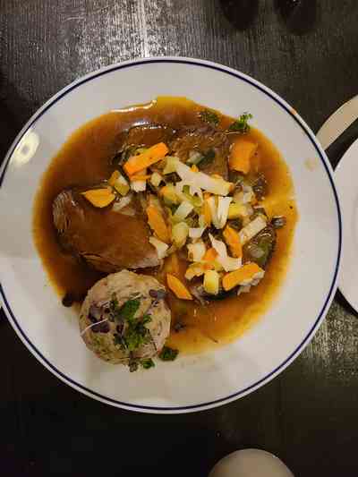 Our first sauerbraten of the trip.