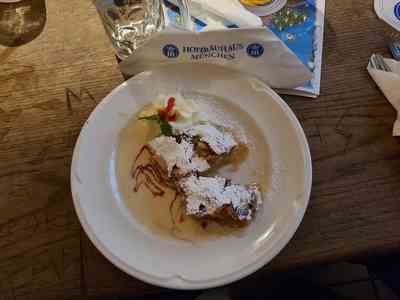 Of course, they have a very delicious apfelstrudel which we had to have.