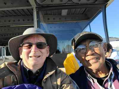 Charles and Vic enjoying the ferry ride to the Ferry building to catch BART home. What a GREAT day!