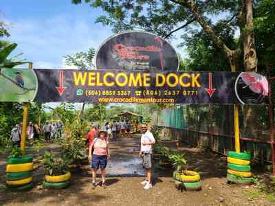 Finding our tour boat for crocodile sightseeing.