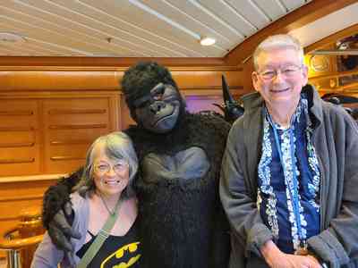 Rey brought a gorilla suit for Halloween and had a blast!