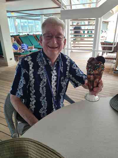 Making the most of Keith's unused ice cream sundae package!