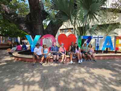 The 'You Love Ztapa' sign on our van tour.