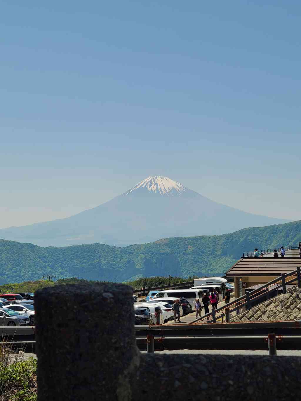A beautiful view of Mount Fuji.  We were lucky the sky was this clear on the day we were there.