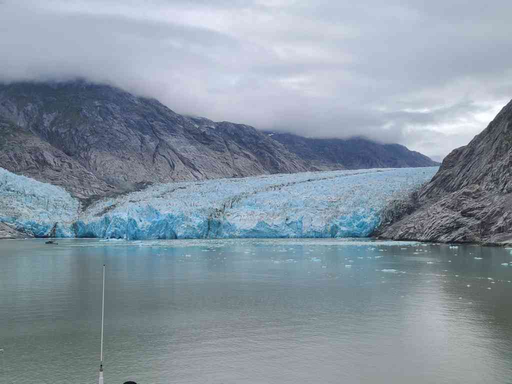 Where Dawes Glacier meets the icy Endicott Arm fjord waters.