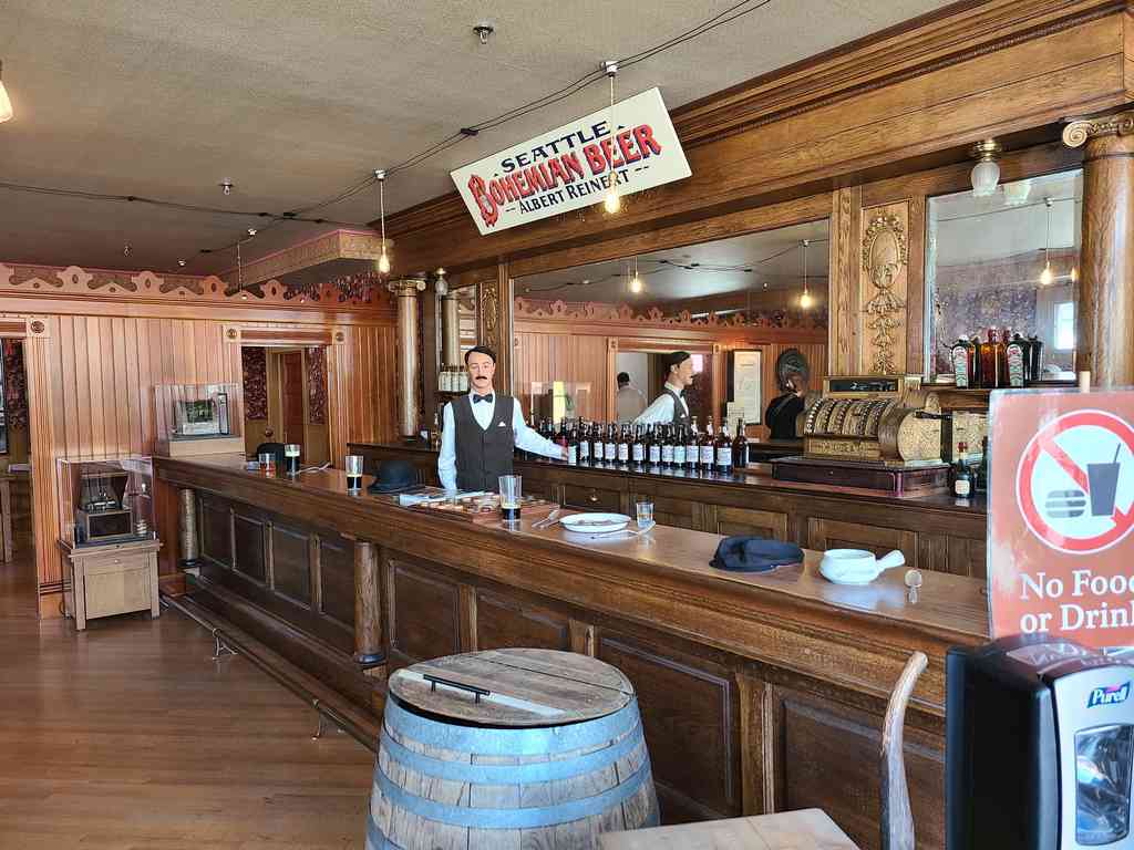 Inside the historic saloon.