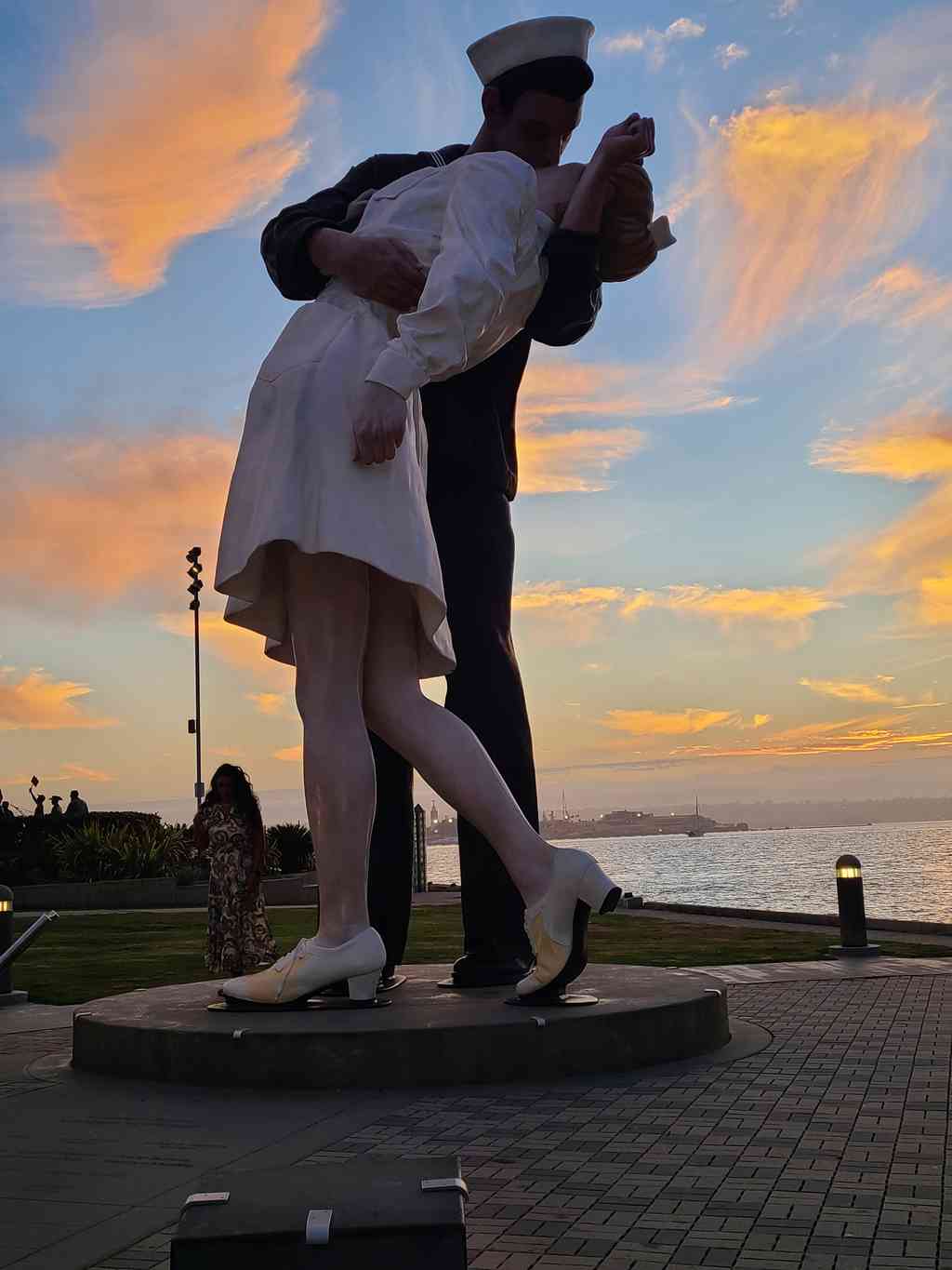 Statue honoring naval service members.